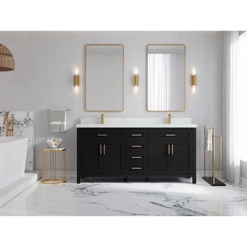 Willow Collections 72 in. W x 22 in. D Double Sink Bathroom Vanity with Countertop
