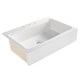 preview thumbnail 2 of 9, Parker Crisp White Fireclay 34" Single Bowl Quick-Fit Farmhouse Apron Workstation Kitchen Sink