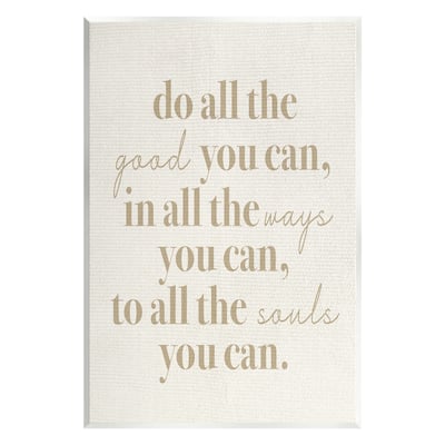 Stupell Motivational Doing Good Phrase Wall Plaque Art Design by Lil' Rue