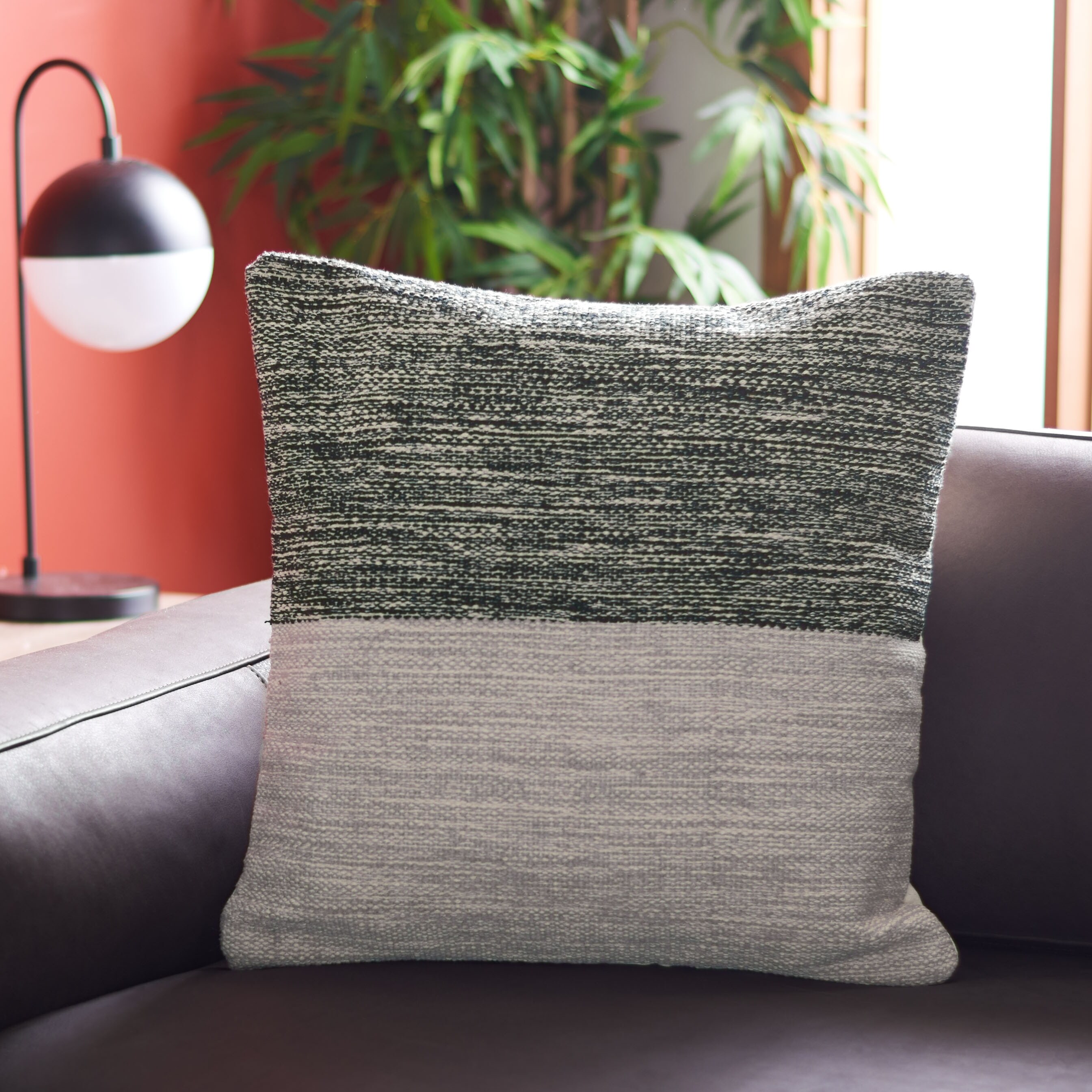 Grey best sale textured pillows