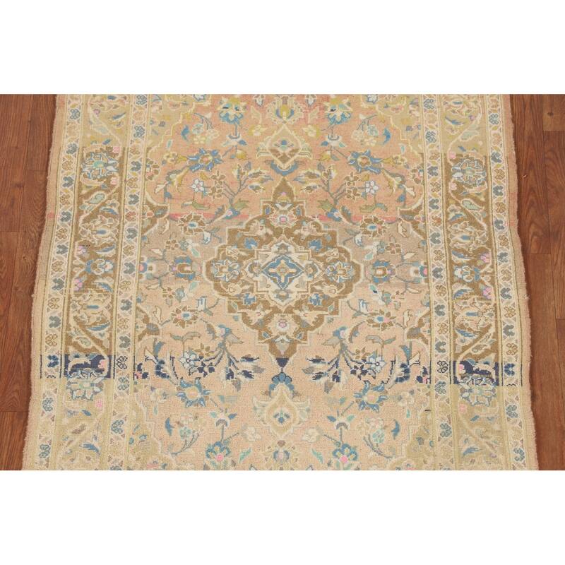 Kashan Persian Accent Rug Hand-Knotted Wool Carpet - 3'3" x 4'11"