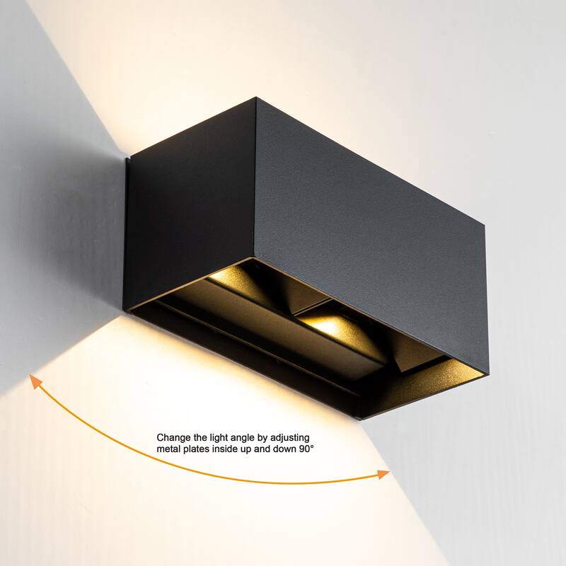 C Cattleya Matte Black Aluminum Rectangular LED Outdoor Wall Sconce