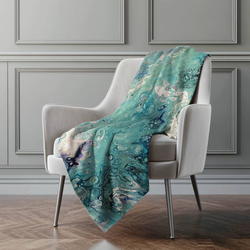 Premium Machine Washable ASB49 Abstract Modern Sherpa Throw Blanket