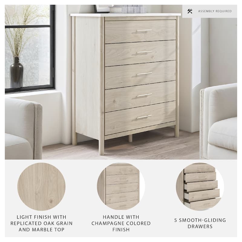 Signature Design by Ashley Cadmori Beige/White Chest of Drawers