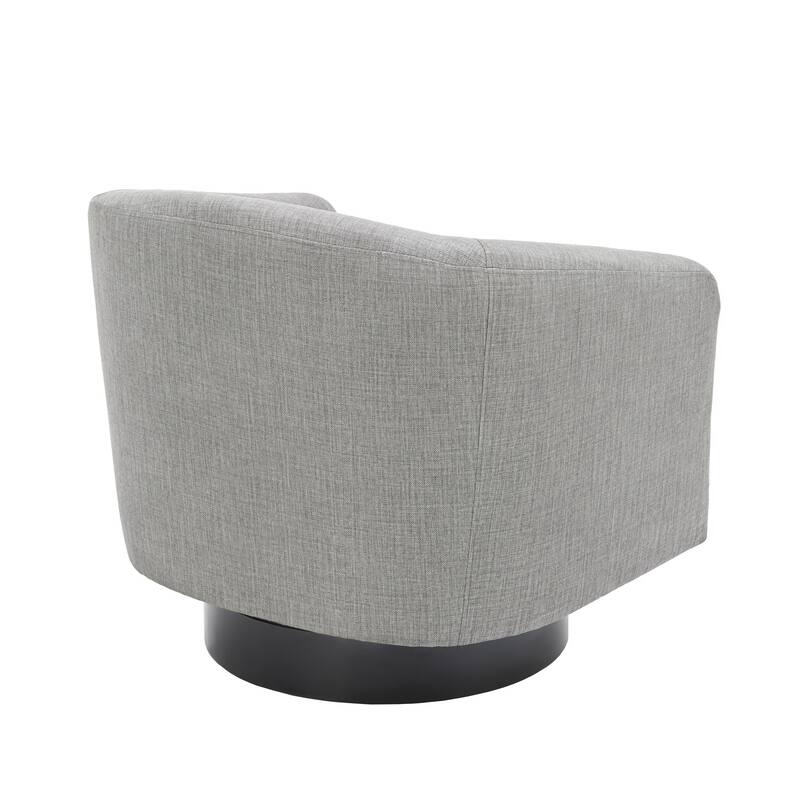 2 Set 360°Swivel Fabric Accent Chairs Barrel Armchairs