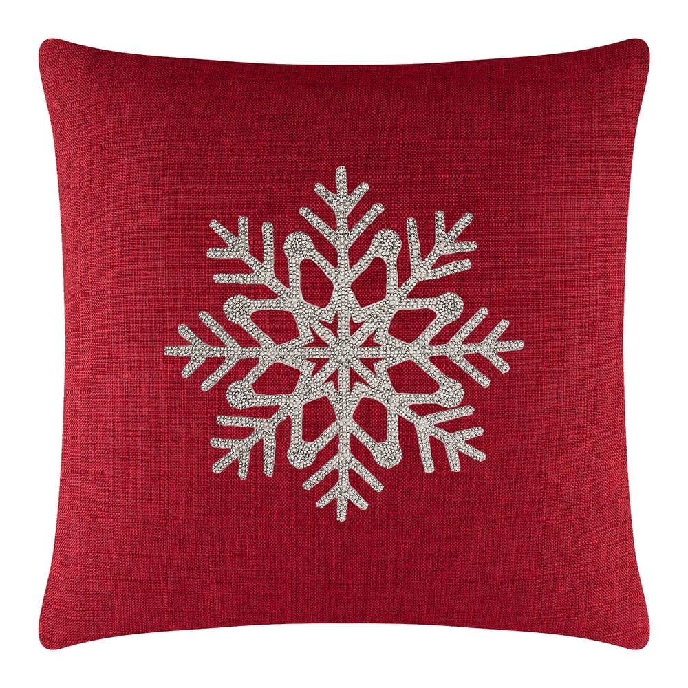 Sparkles Home Rhinestone Snowflake Pillow