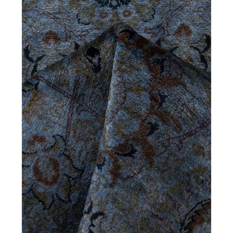 Overdyed One-of-a-Kind Hand-Knotted Area Rug - Gray - 6' 1" x 6' 1"