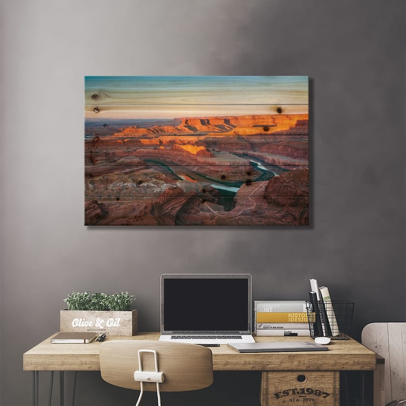 Sunrise, Dead Horse Point State Park, Utah, USA Print On Wood by Matteo Colombo - Multi-Color