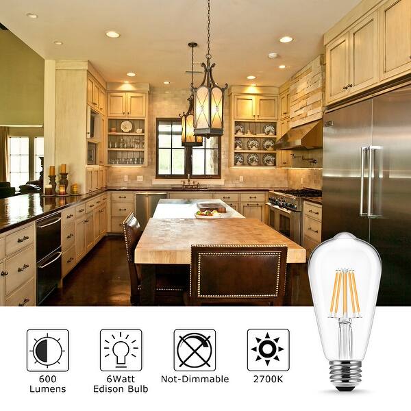YANSUN 60-Watt Equivalent G45 Dimmable Edison LED Light Bulb Warm White (4-Pack) YANSUN 60-Watt Equivalent G45 Dimmable Edison LED Light Bulb Warm White (4-Pack)