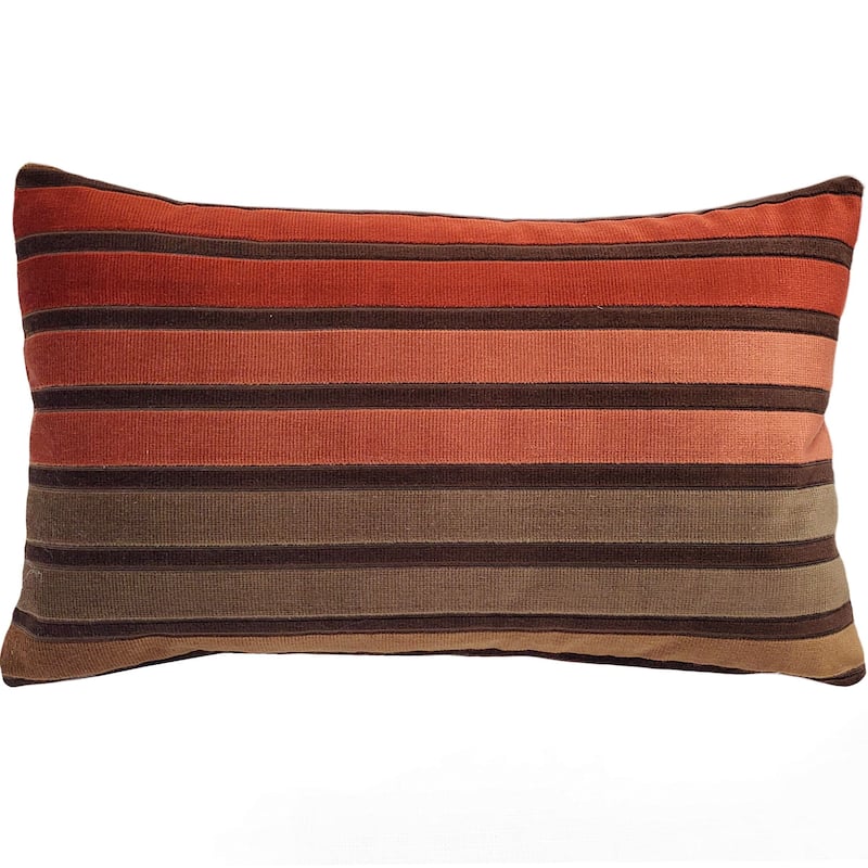 Canyon Stripes Throw Pillow - 12" x 20" - Feather Down