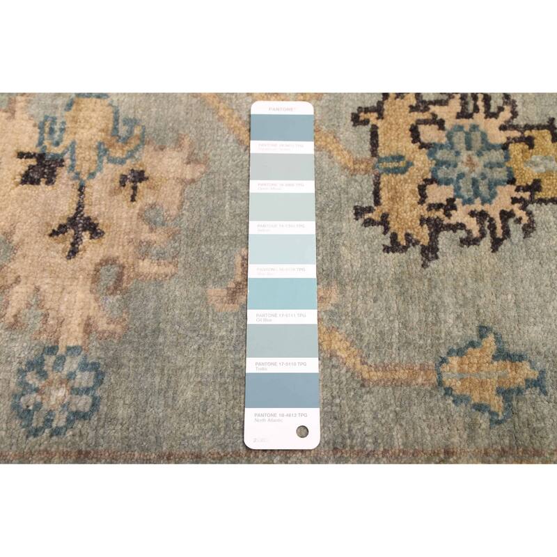 ECARPETGALLERY Hand-knotted Finest Agra Jaipur Teal Wool Rug - 7'9 x 9'7