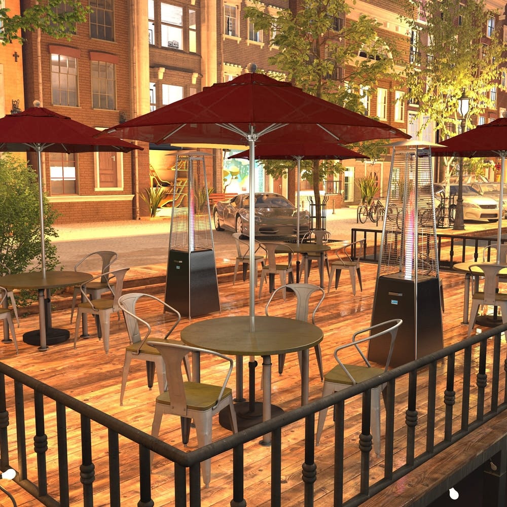 California Umbrella 75' Venture Series Patio Umbrella, Silver Aluminum Pole Fiberglass Ribs Push Lift Sunbrella