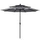preview thumbnail 24 of 36, MAISON ARTS 10ft 3 Tiers Vented Patio Outdoor Umbrella with Auto-tilt and Crank Lift Smoky Gray
