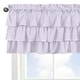 preview thumbnail 4 of 4, Lavender Purple Window Curtain Valance - Solid Color for Boho Shabby Chic Rose Watercolor Floral Collection Tiered Ruffled