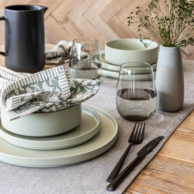over&back Stackable Semi-Matte Stoneware Dinnerware