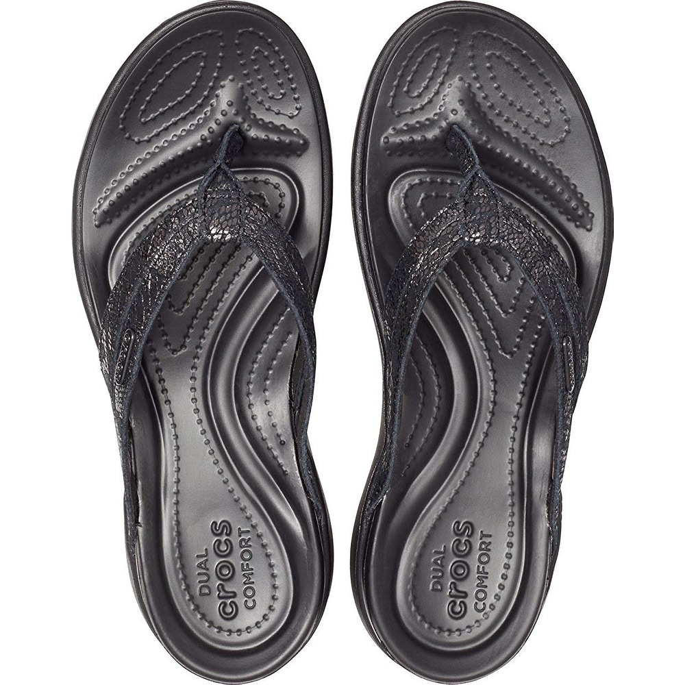 crocs capri strappy flip flops