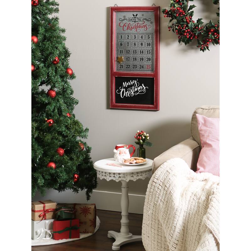 DII Chalkboard And Galvanized Days Til Christmas Calendar Chalkboard