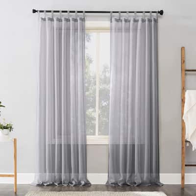 No. 918 Emily Voile Sheer Tab Top Curtain Panel, Single Panel