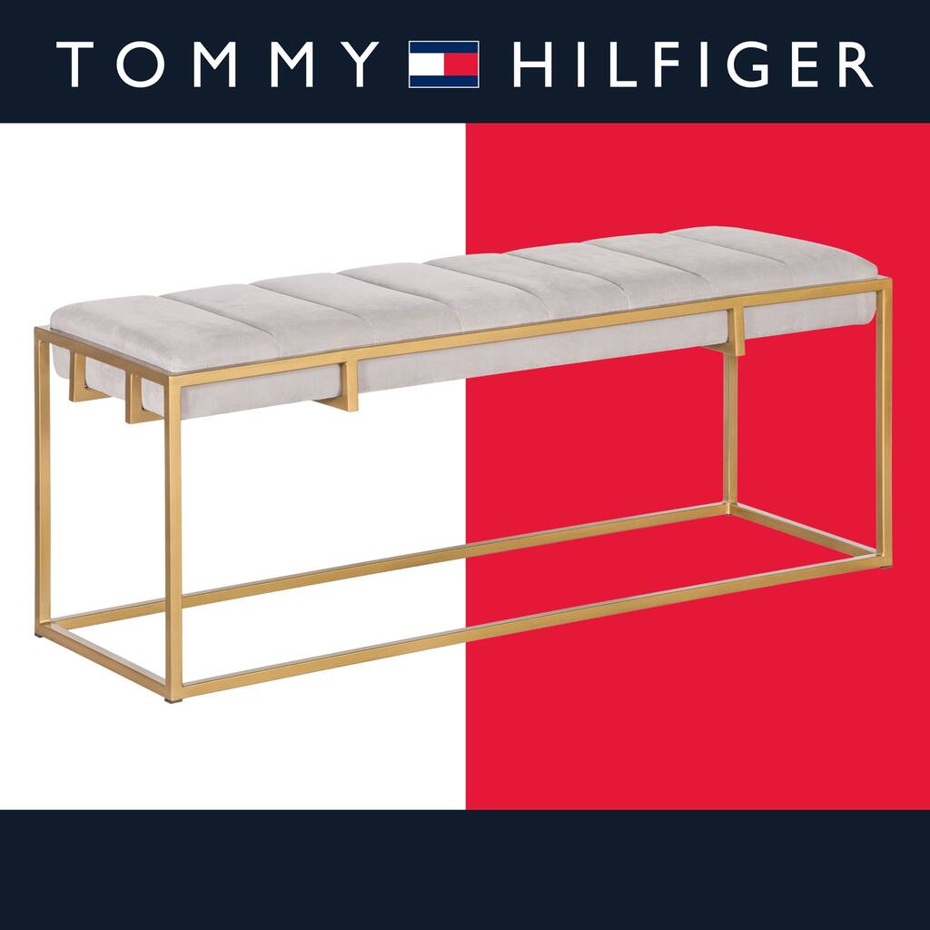 Tommy Hilfiger Ellery Rectangle Bench, Satin Gold