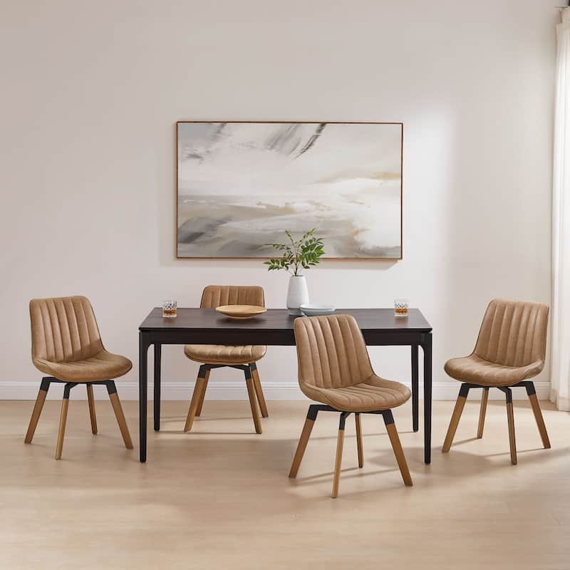 Art Leon Rustic Swivel Dining Chair (Set of 2)