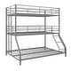 preview thumbnail 16 of 31, Avenue Greene Quinton Triple Metal Bunk Bed Silver - Twin/Twin/Full