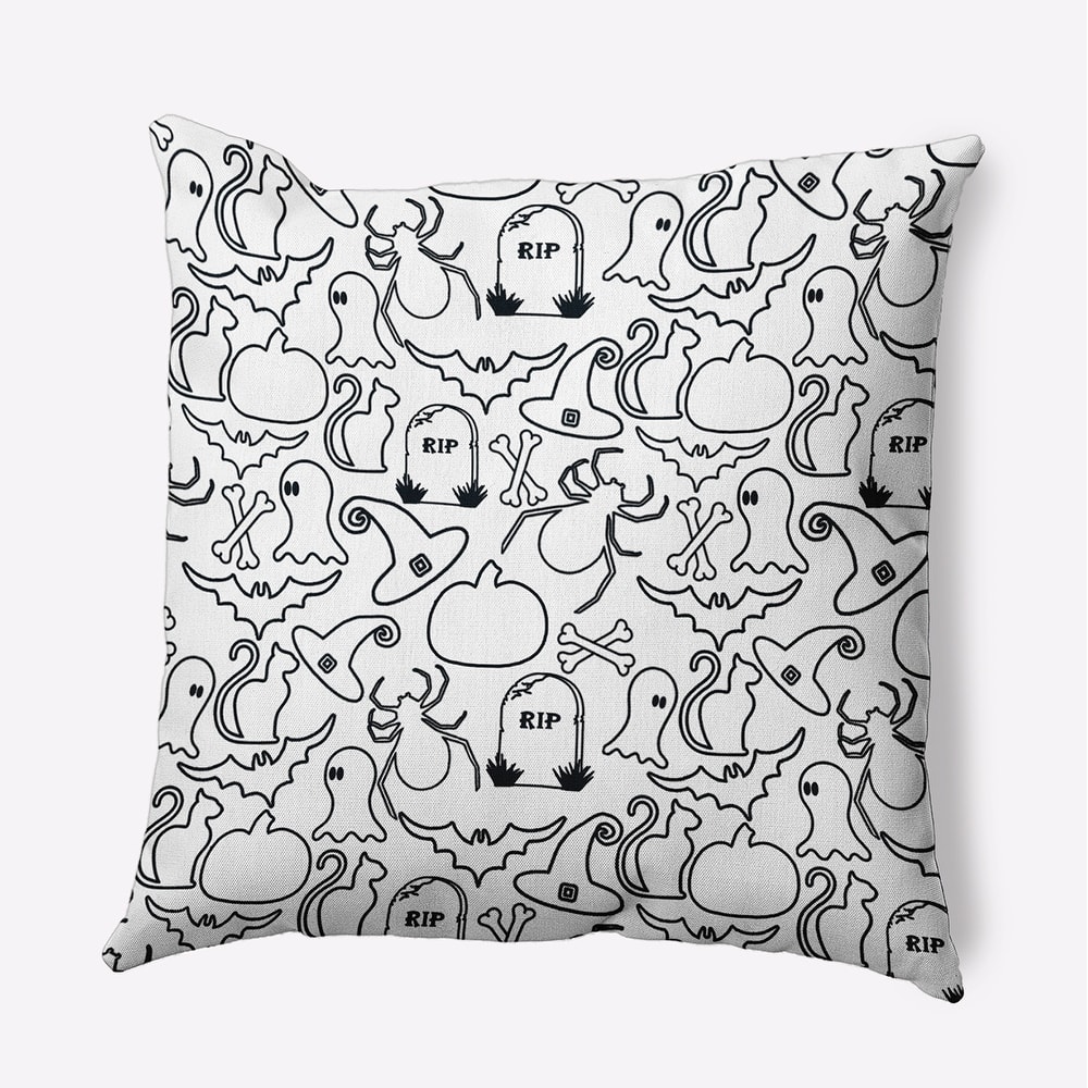 Halloween Outlines Accent Pillow