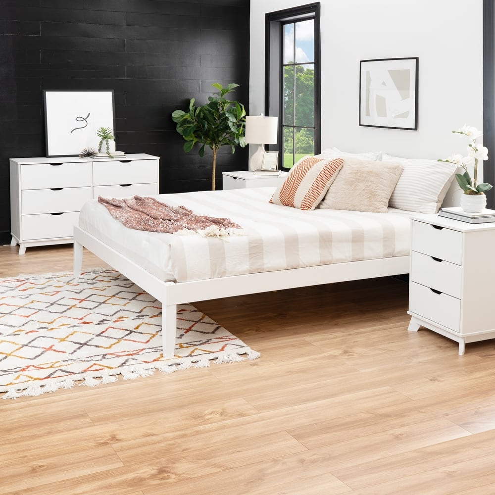 Purcell 4-Piece Bedroom Set with 6-Drawer Dresser and 2 Nightstands