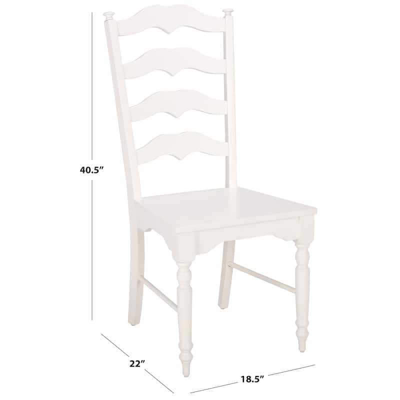 SAFAVIEH HOME Rasia Ladder Back Side Chair - 19"W x 22"D x 41"H
