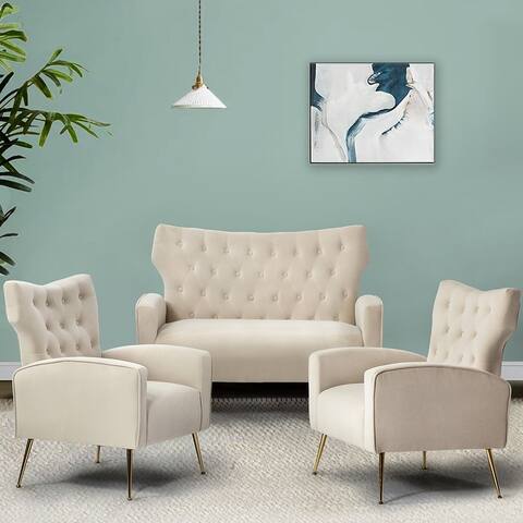 HULALA HOME 48" Loveseat with Tufted Back