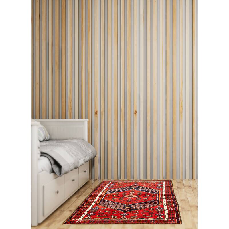 ECARPETGALLERY Hand-knotted Andelz Red Wool Rug - 4'0 x 6'11