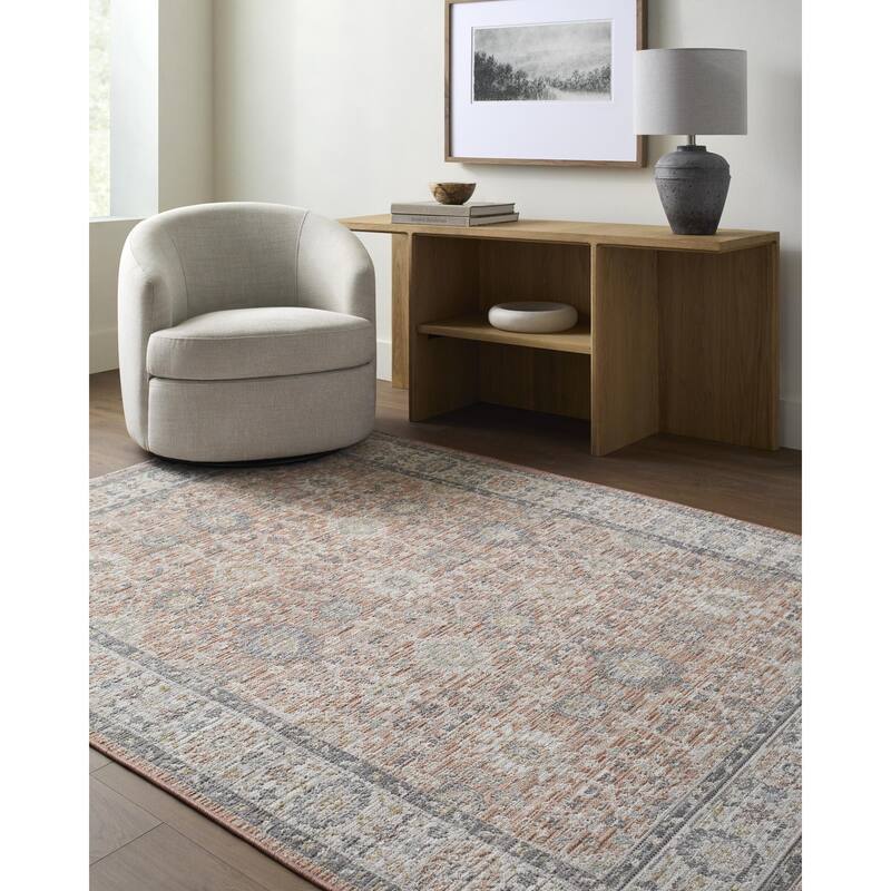 Livabliss Amir Traditional Area Rug - Rose - 7'10" x 10'