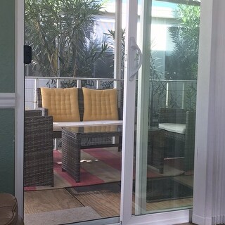 Shop Costway 4 Pc Rattan Patio Furniture Set Garden Lawn Sofa Cushioned Seat Mix Gray Wicker ...