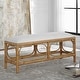 preview thumbnail 4 of 2, Uttermost 23755 Laguna 48" Wide Wood Framed Fabric Bench