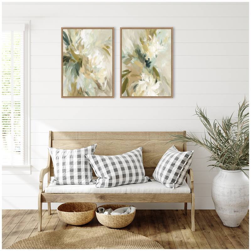 Kate and Laurel Garden No. 1 & No. 2 2 Piece Framed Canvas Wall Art Set by Amy Lighthall