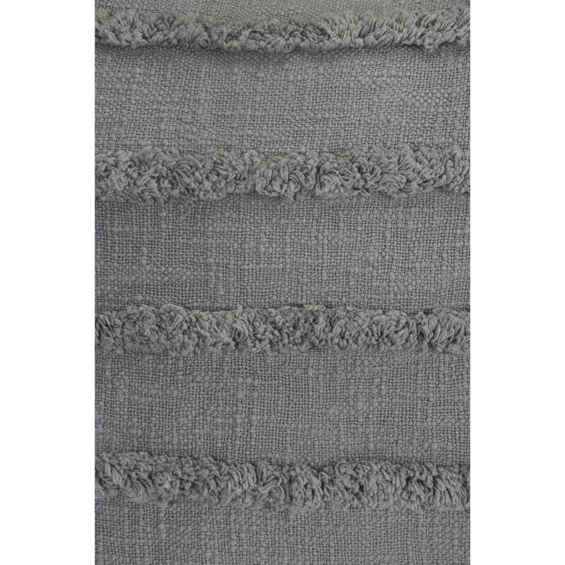 Sevita Gray Overtufted Solid Throw Pillow