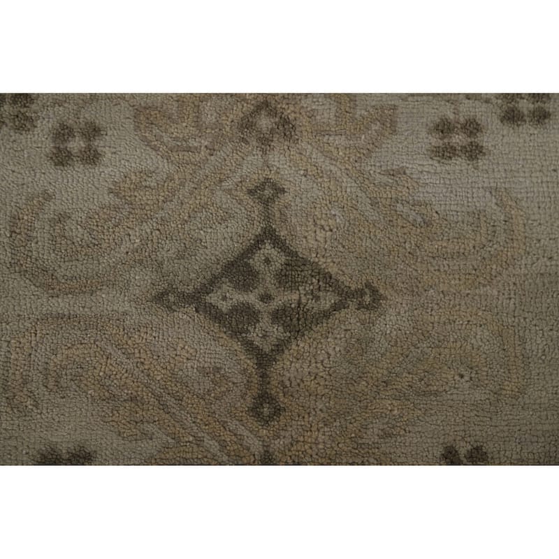 Oushak Area Rug Hand-Knotted Oriental Wool Carpet - 8'11"x 12'0"