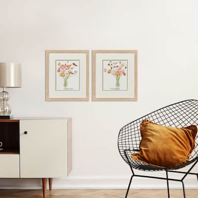 Paragon Wiry Poppies Framed Art - Set of 2