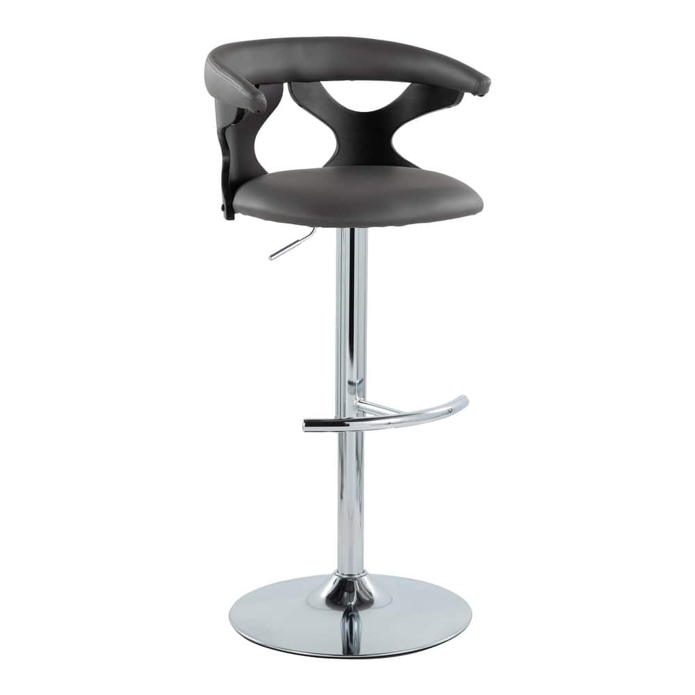 Carson Carrington Viby Adjustable Bar Stool with Rounded T Footrest (Set of 2)