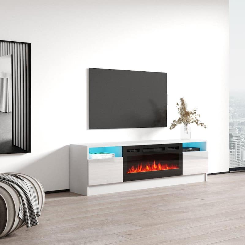 Duke 01 BL-EF Electric Fireplace 63" TV Stand