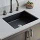 preview thumbnail 2 of 4, Lexicon Platinum V330 Quartz Composite Rectangle Vanity Sink - Galaxy Black