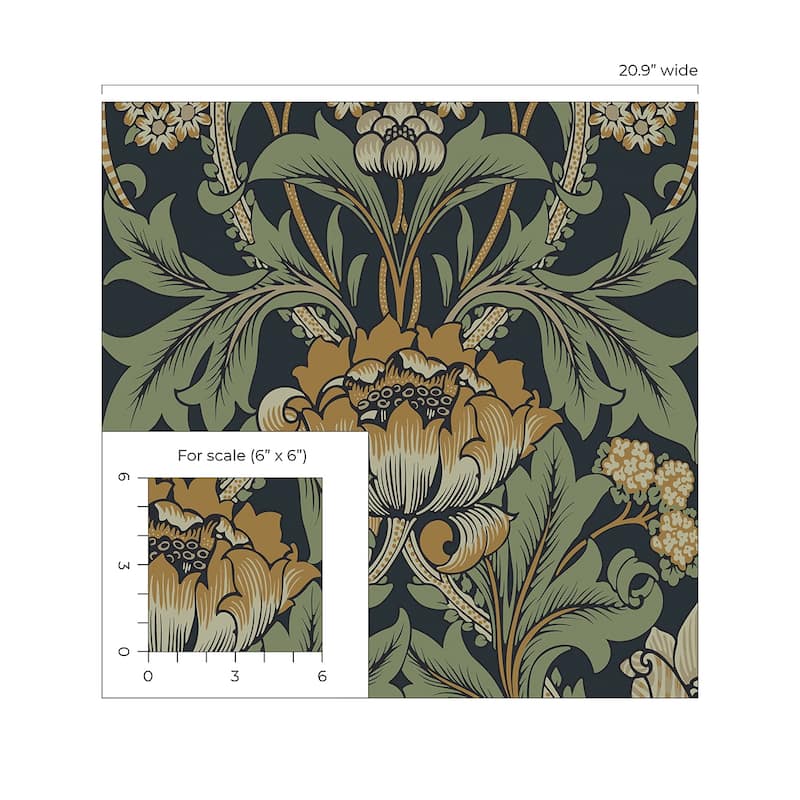 Seabrook Designs Primrose Garden Non-Woven Unpasted Wallpaper