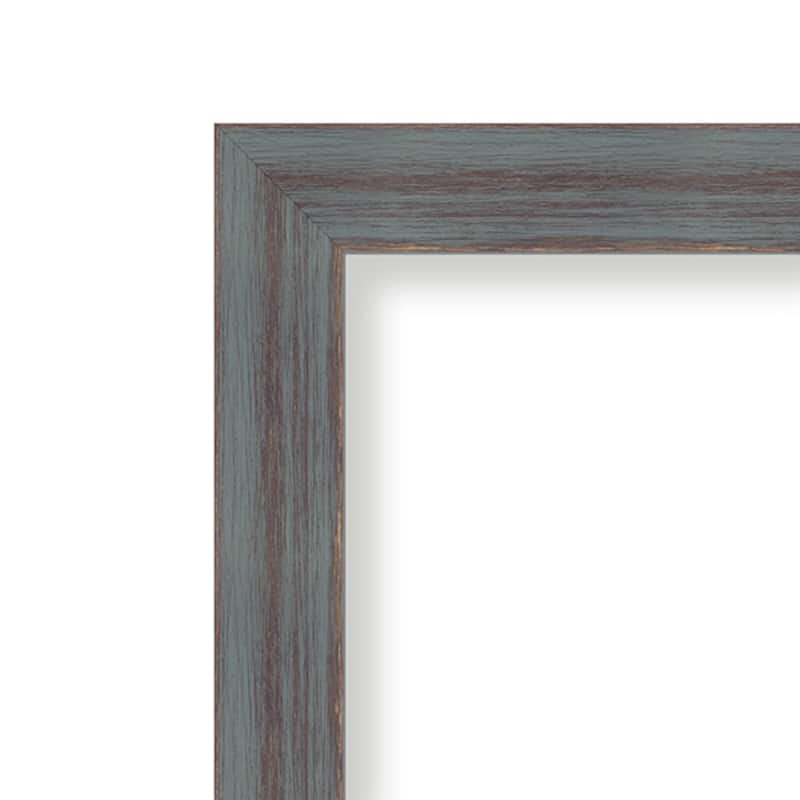 Amanti Art Dixie Blue Grey Rustic Framed Dry Erase Magnetic Board