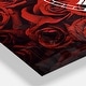 preview thumbnail 3 of 4, Designart 'Winter Red Rose' Cottage 3 Panels Large Wall CLock - 36 in. wide x 28 in. high - 3 panels