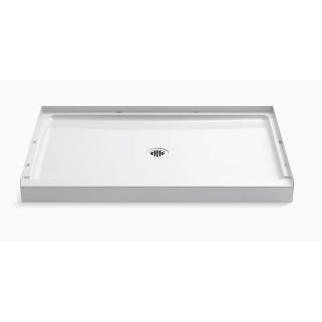Sterling 48" x 34" Shower Base with Single Threshold and Center Drain - White