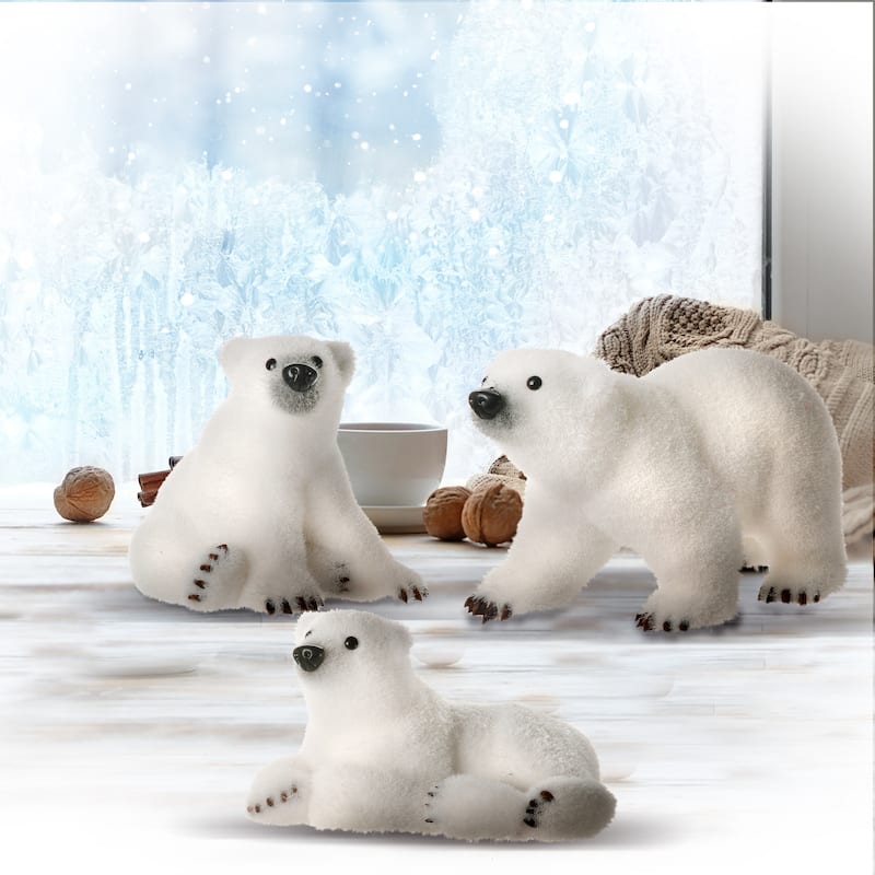 8-11" Polar Bear Cubs Set of 3