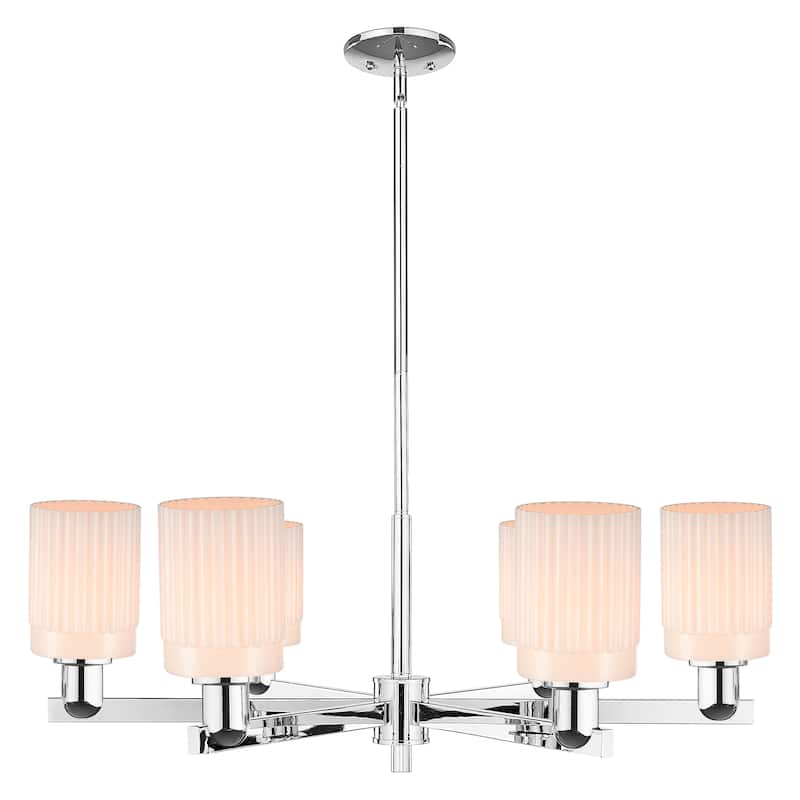 Innovations Lighting Endless Possibilities Arcadia - Hadley - 6 Light 34" Stem Hung Chandelier - Polished Chrome