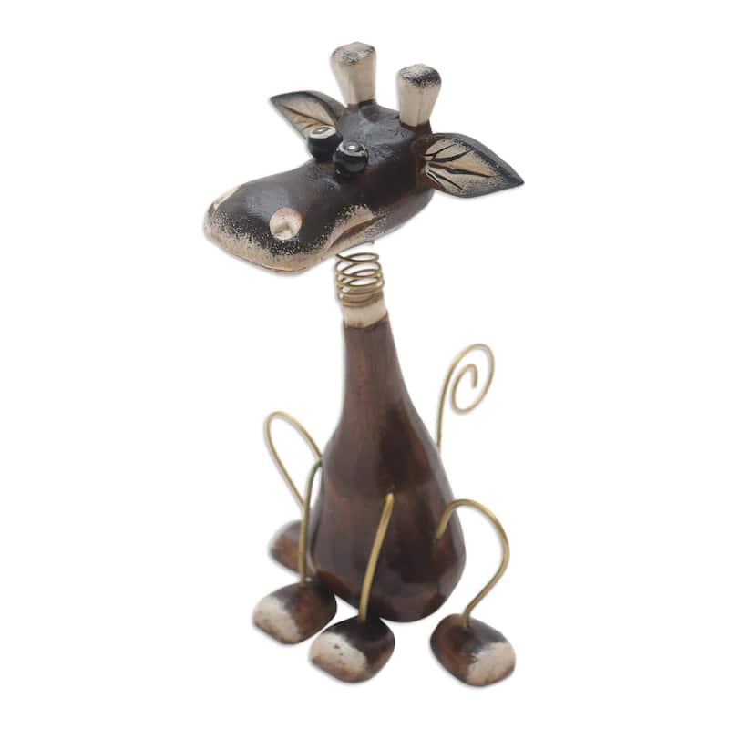 Novica Handmade Pin The Tail Wood Statuette
