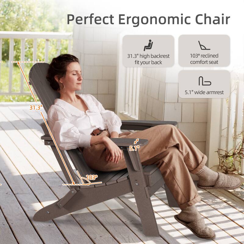 Aoodor Folding Patio Chairs - Stylish and Portable Seating - 32.3'' x 21.6'' x 37''