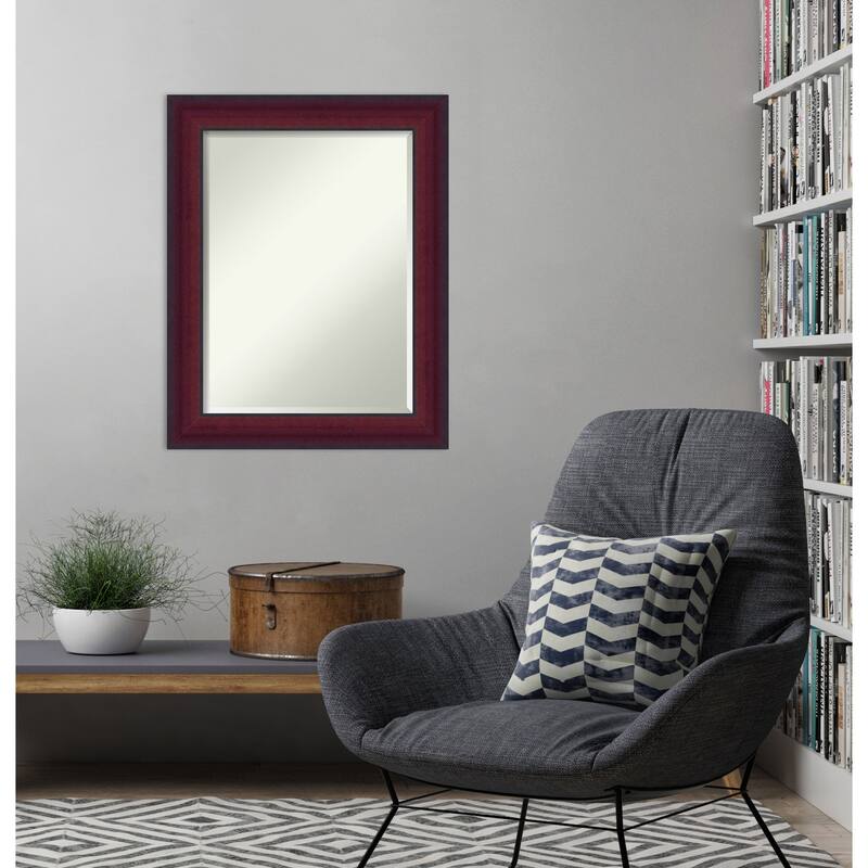 Canterbury Cherry Beveled Wood Framed Wall Mirror - Canterbury Cherry