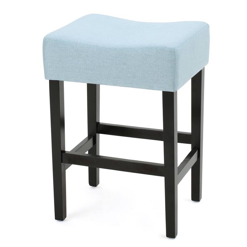 26.75" Backless Leather Counter Height Barstool Set of 2